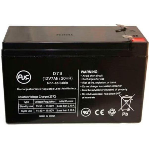 AJC¬Æ  Crown 12CE7.5-F2  Sealed Lead Acid - AGM - VRLA Battery, Battery Clerk, Mfr#: CROWN-12CE7.5-F2